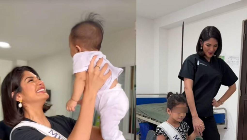 Miss Universo Sheynnis Palacios visita a niños en hospital de Filipinas