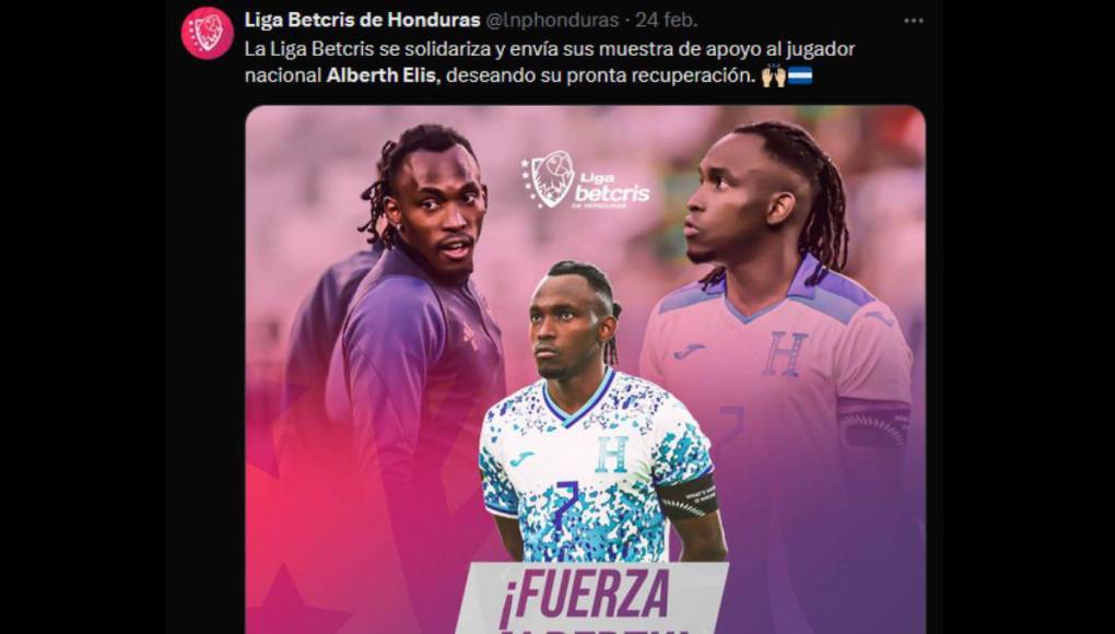 ¡Mensajes a Alberth Elis! Honduras sigue deseándole lo mejor