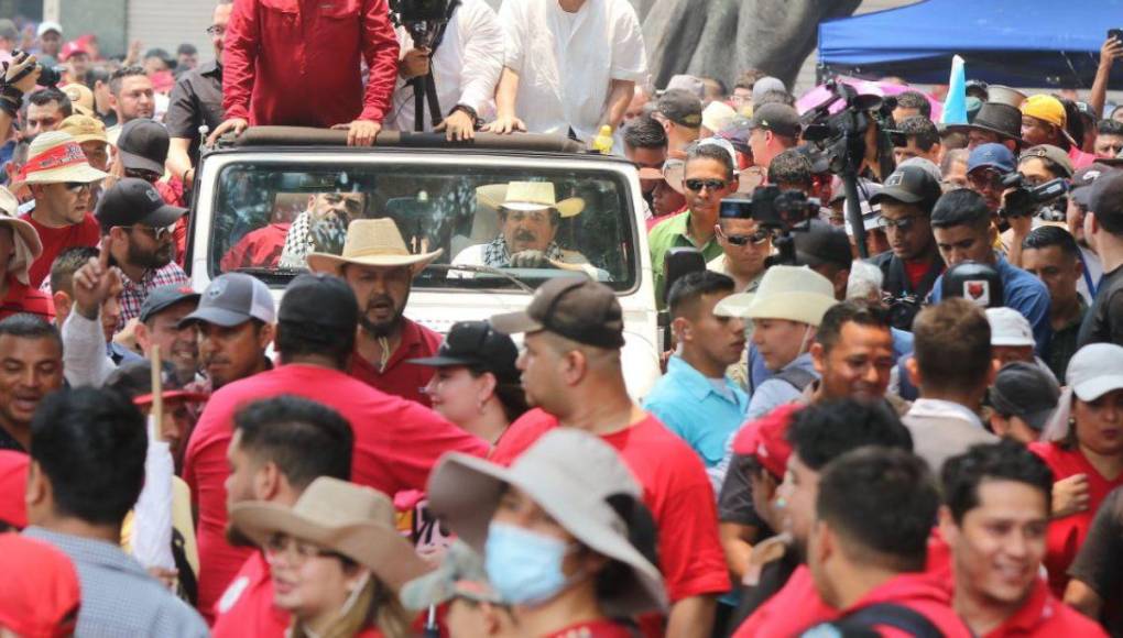 Las mejores imágenes de la marcha del Día del Trabajo en Tegucigalpa