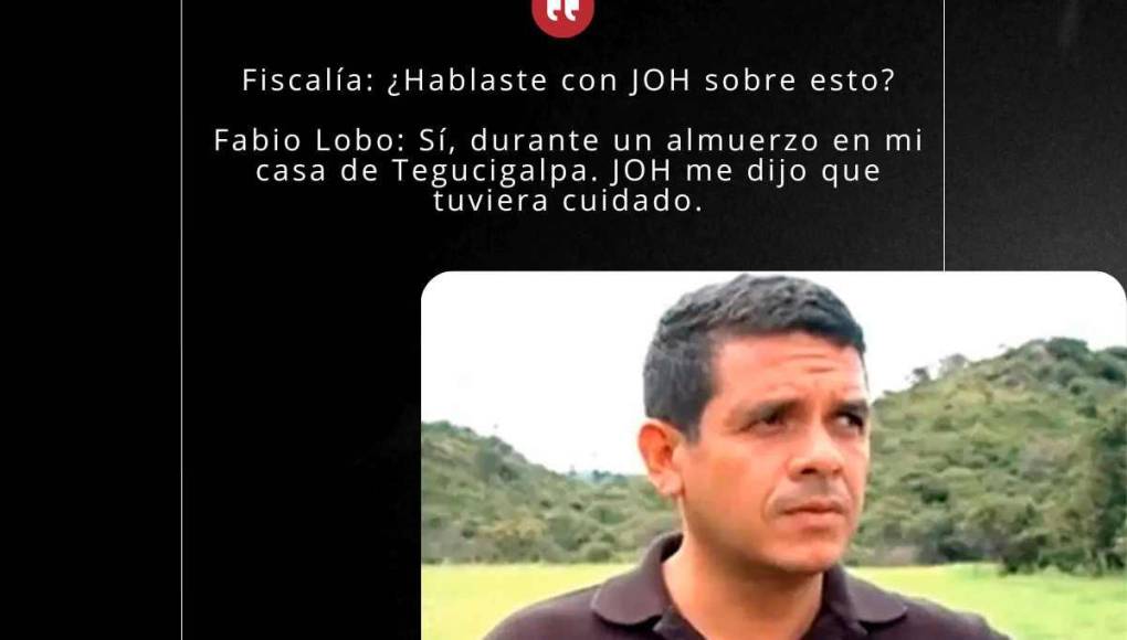 “Pedí favores a Juan Orlando Hernández”: Frases de Fabio Lobo en el juicio