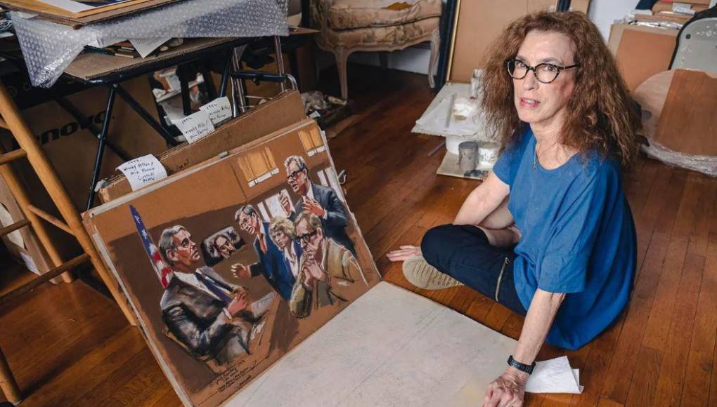 Jane Rosenberg, la artista detrás de las ilustraciones del juicio de Juan Orlando Hernández