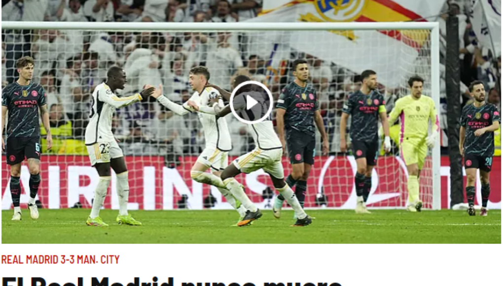 Así reaccionan los medios tras empate de Real Madrid y Manchester City; Atacan a Haaland