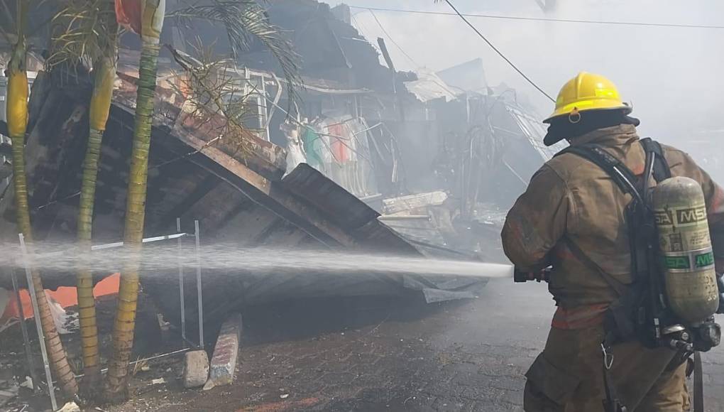 Por aire y tierra luchan para apagar voraz incendio en la capital