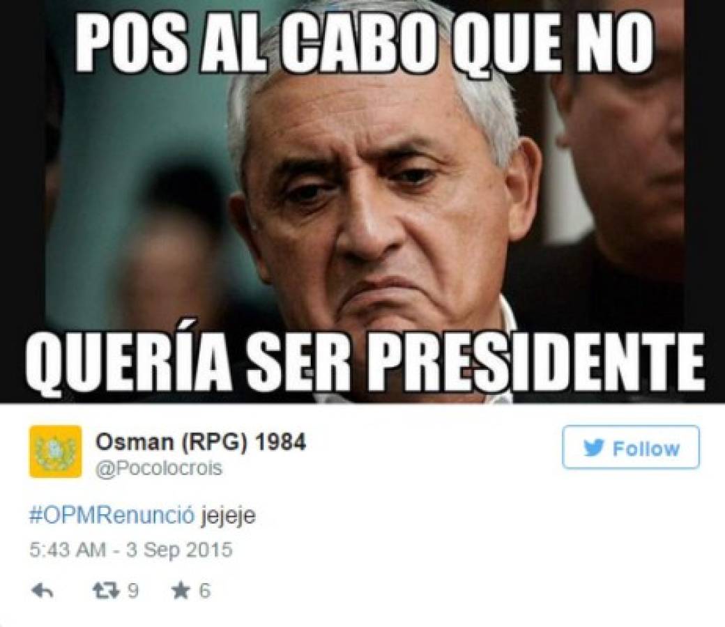 Los memes sobre la renuncia de Otto Pérez