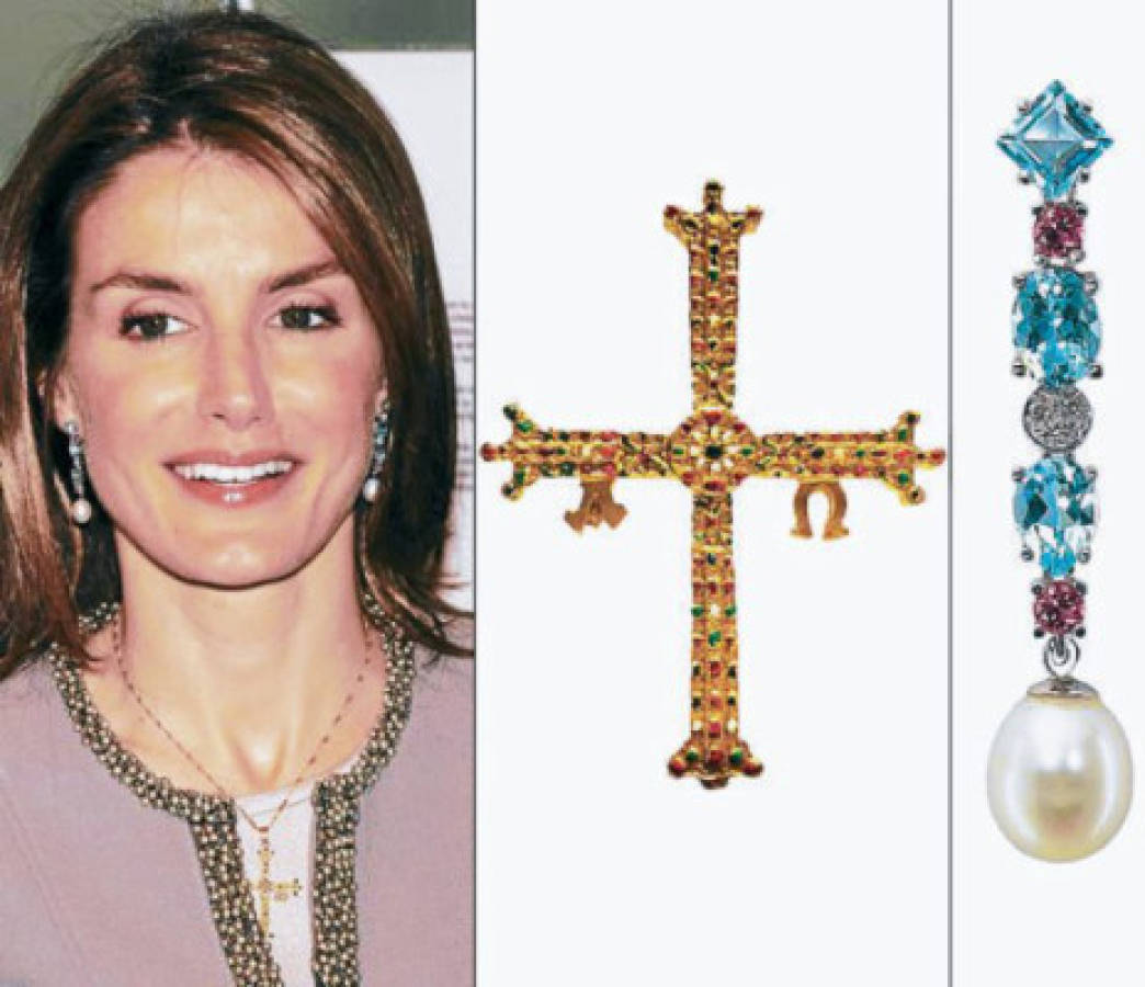 Diamantes y oro blanco en el joyero de Letizia