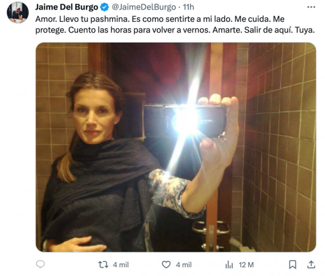 Esta fue la publicación de Jaime, que luego borró.