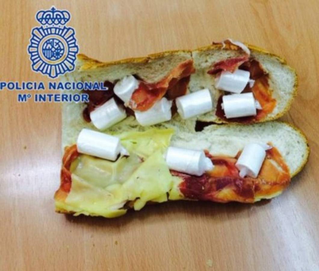 Sándwich de jamón, queso...y cocaína