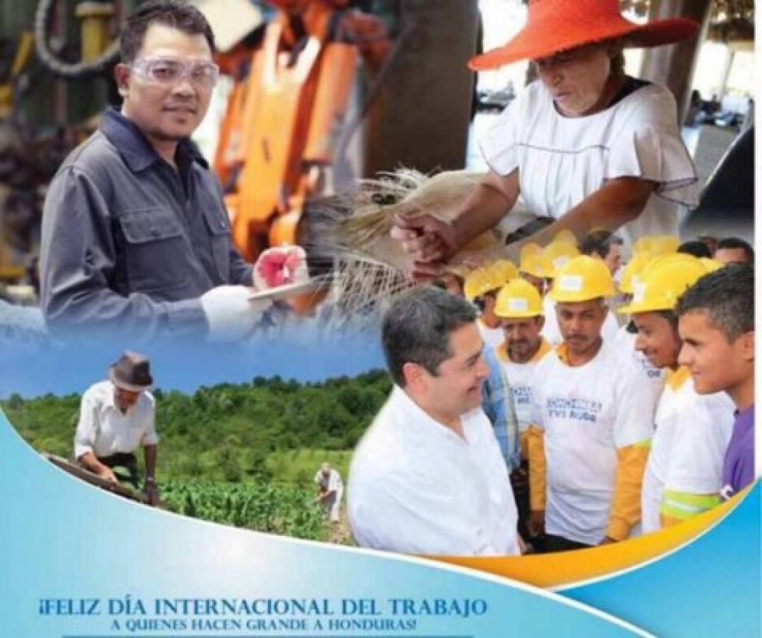 Presidente de Honduras felicita a trabajadores