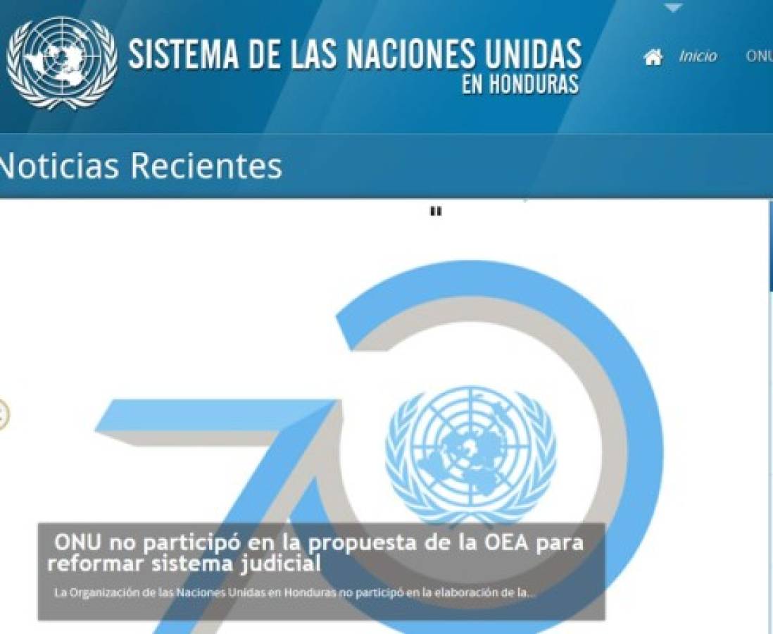 ONU no tiene que ver con propuesta para reforma judicial en Honduras