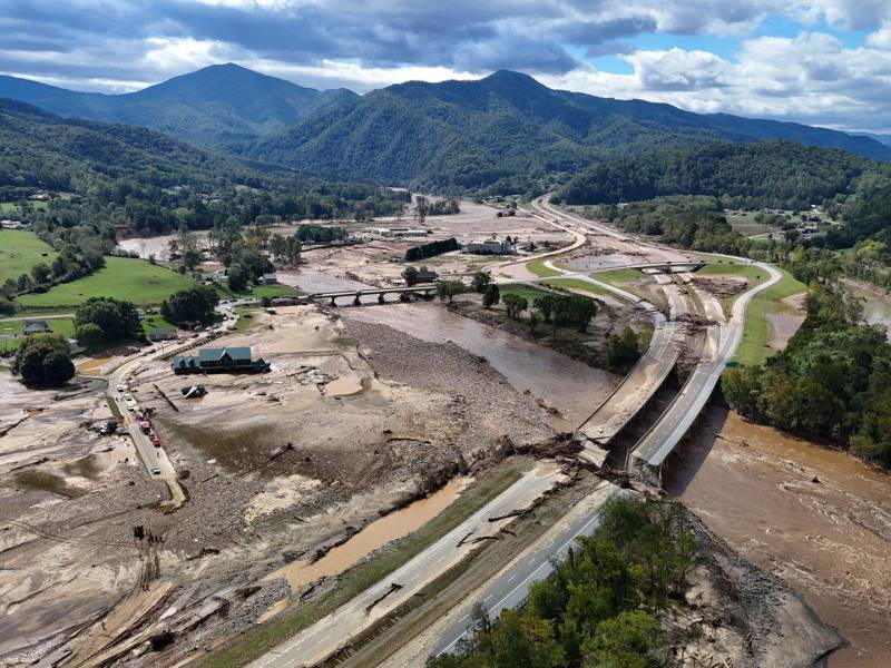 Huracán Helene causó daños históricos en el Sendero de los Apalaches