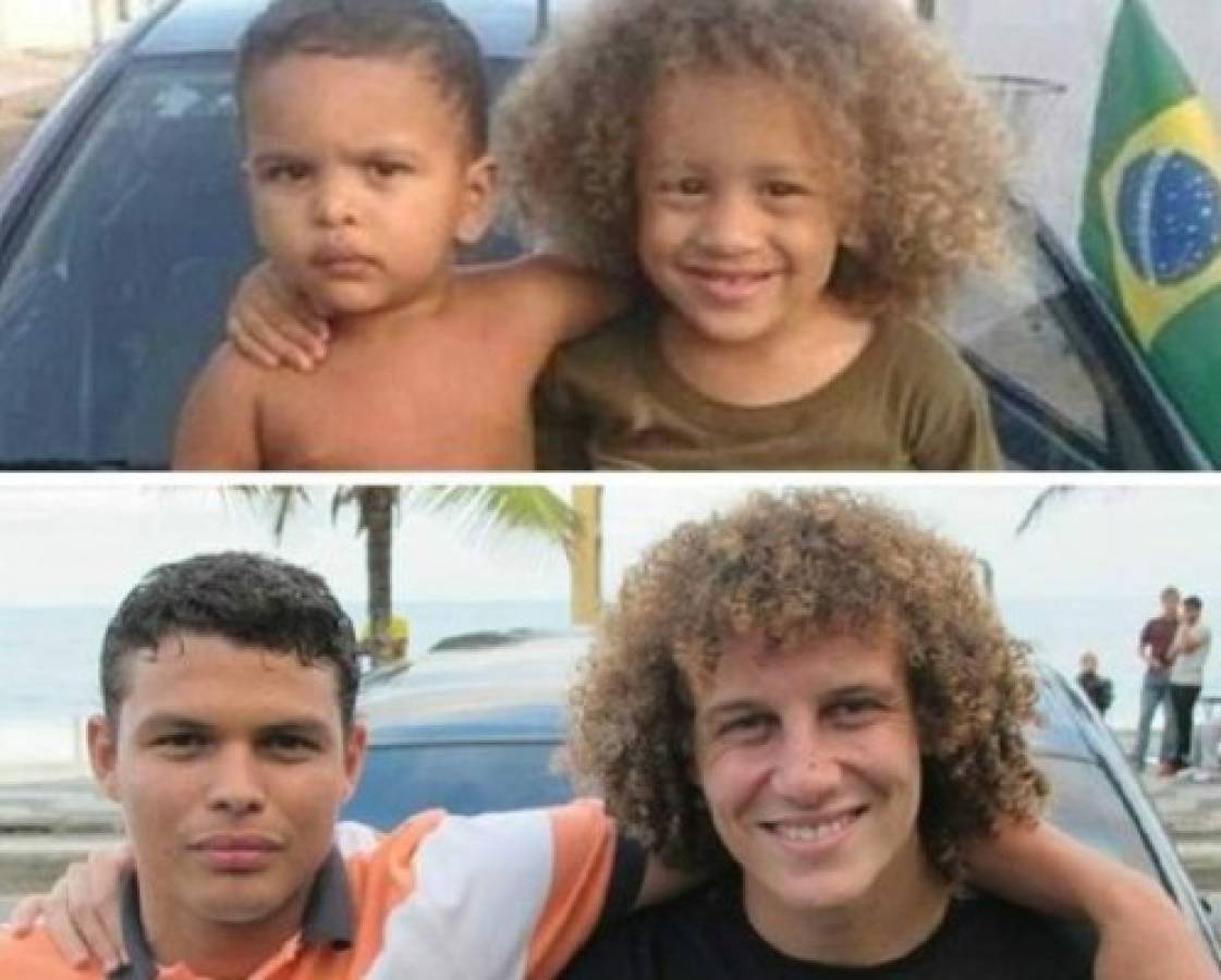 David Luiz y Thiago Silva conocen a sus clones