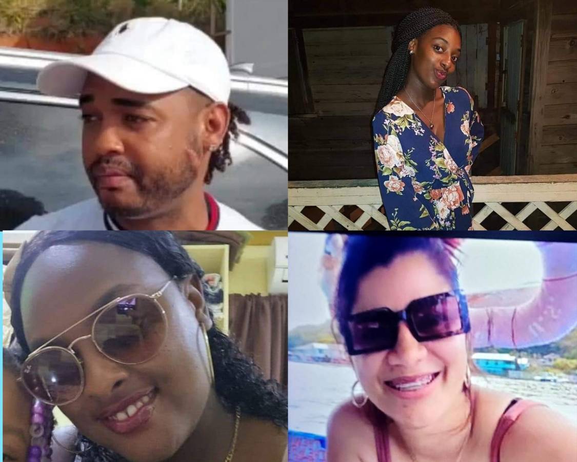 Ellos son las cuatro víctimas de la masacre en Roatán.