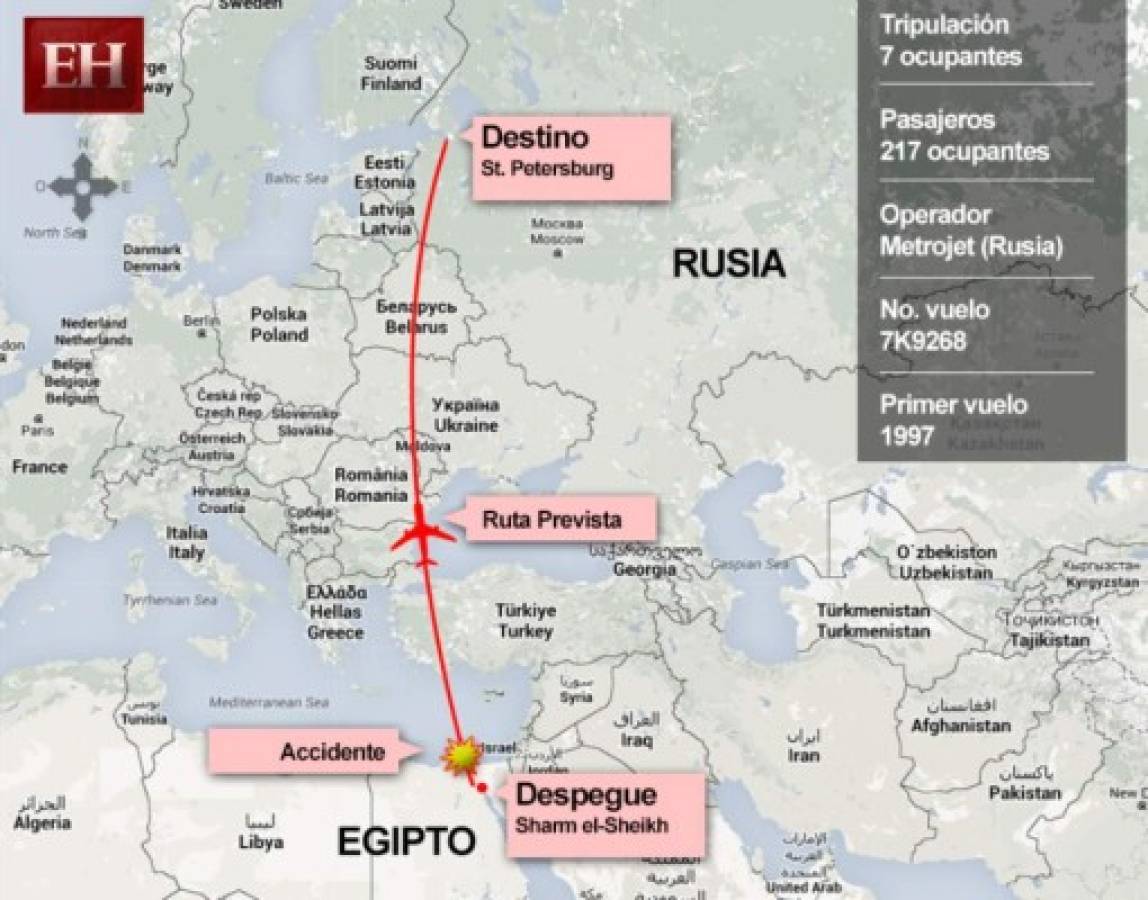 Rusia expresa escepticismo ante afirmación del EI de que derribó el avión en Egipto