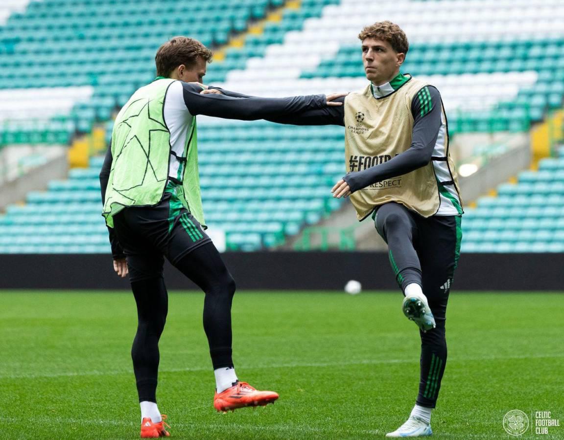 Luis Palma y su último entrenamiento con Celtic para partido de Champions League