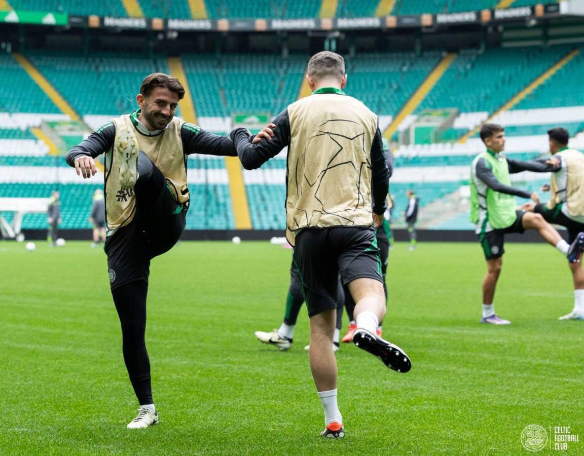 Luis Palma y su último entrenamiento con Celtic para partido de Champions League