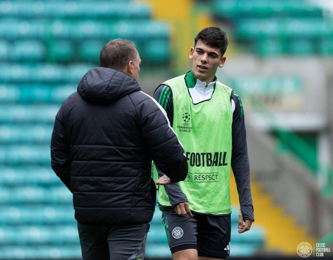 Luis Palma y su último entrenamiento con Celtic para partido de Champions League