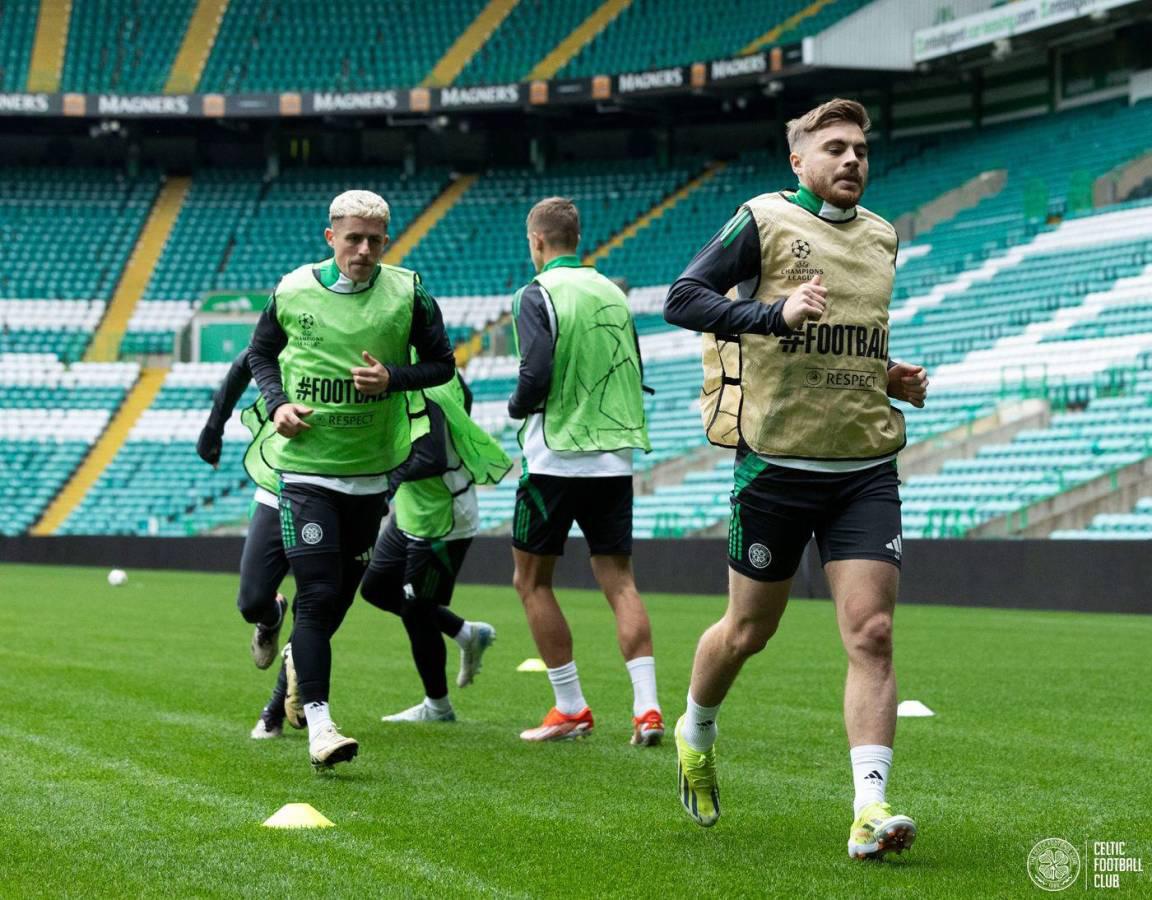 Luis Palma y su último entrenamiento con Celtic para partido de Champions League