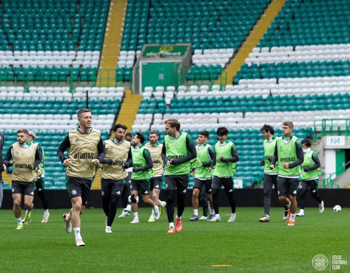 Luis Palma y su último entrenamiento con Celtic para partido de Champions League