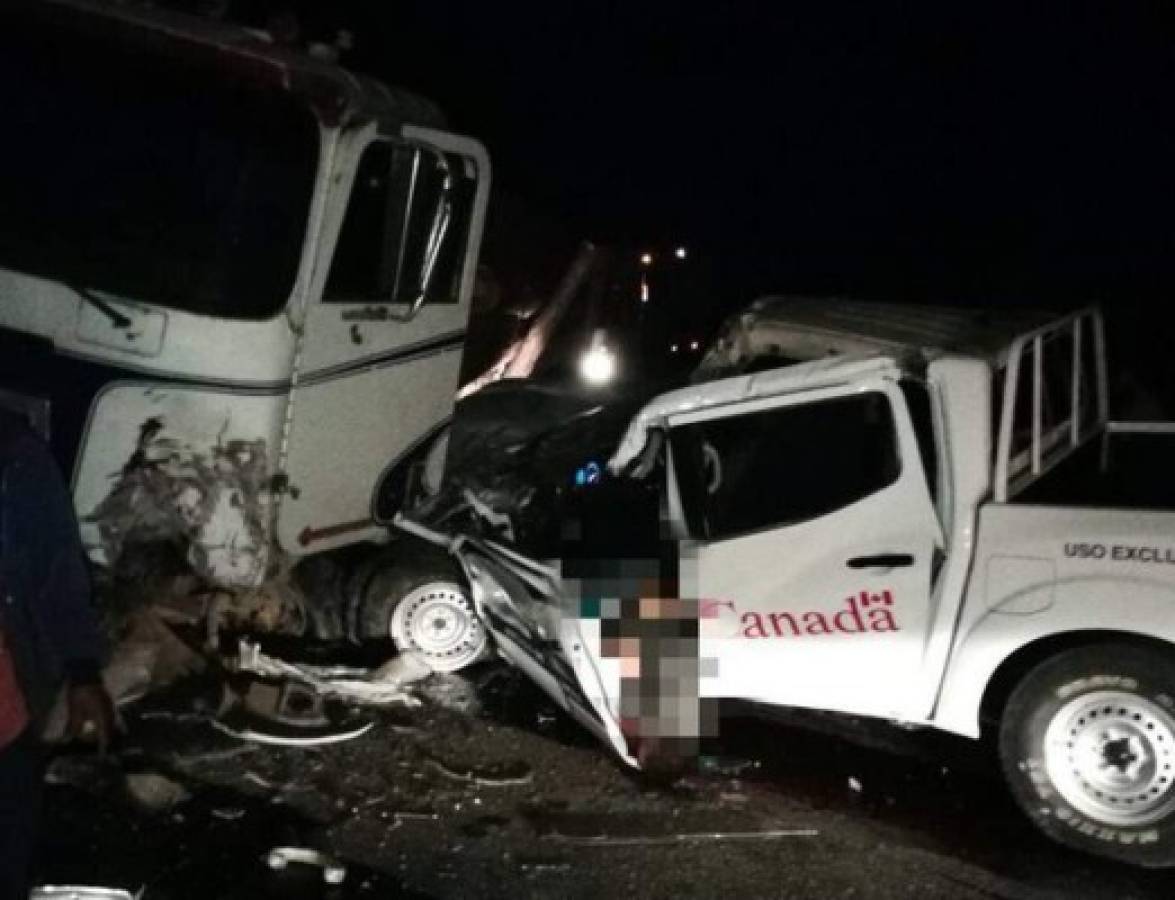 Aparatoso accidente deja dos muertos en carretera que conduce de Intibucá a Siguatepeque