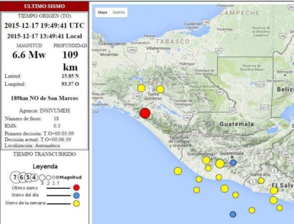 Sismo en México se siente en el occidente de Honduras