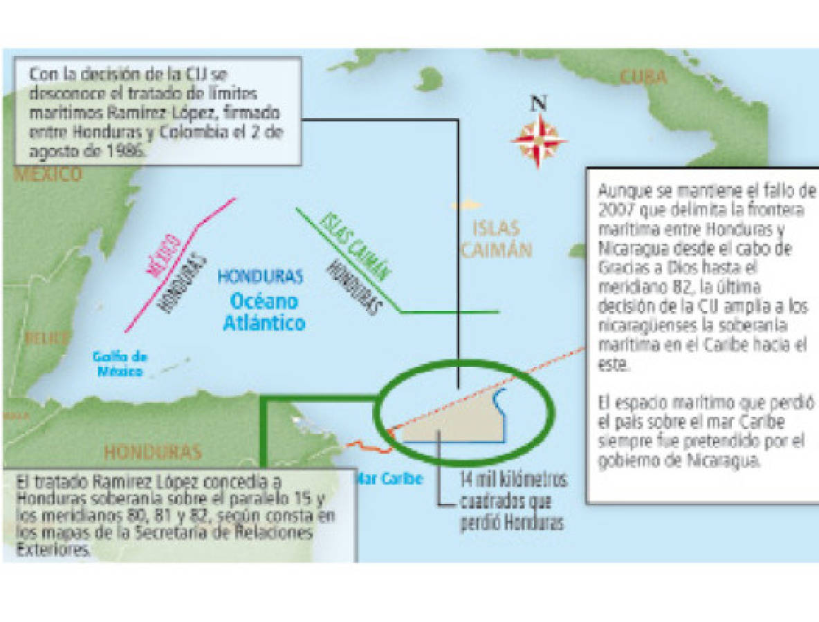 Honduras habrÃa perdido 14 mil km2 con fallo