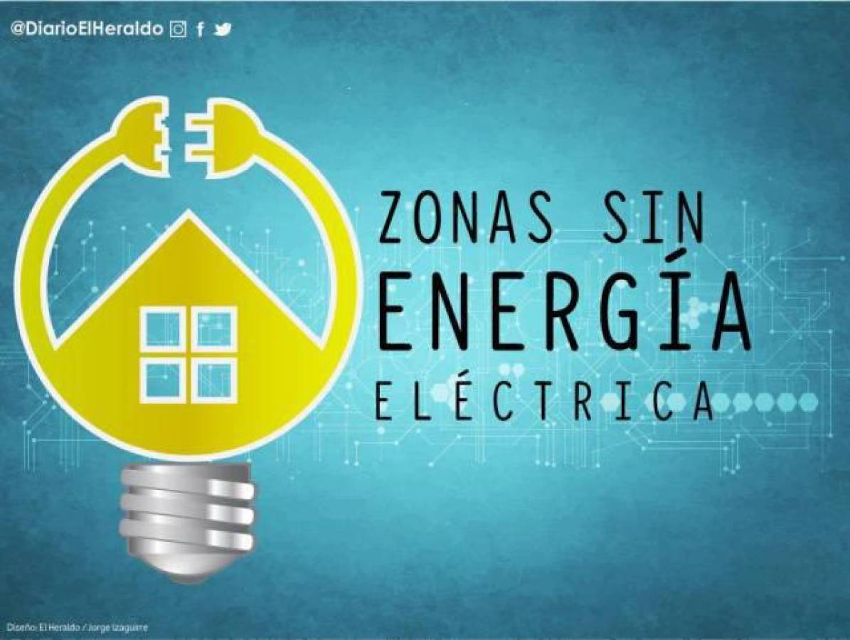 Zonas de Honduras que no tendrán energía eléctrica este martes 19 de julio