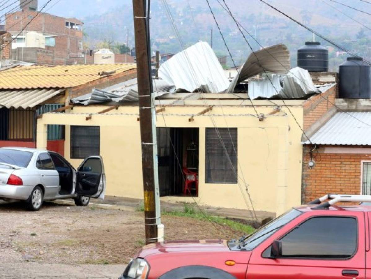 Lluvias con granizo y fuertes vientos sobre Tegucigalpa