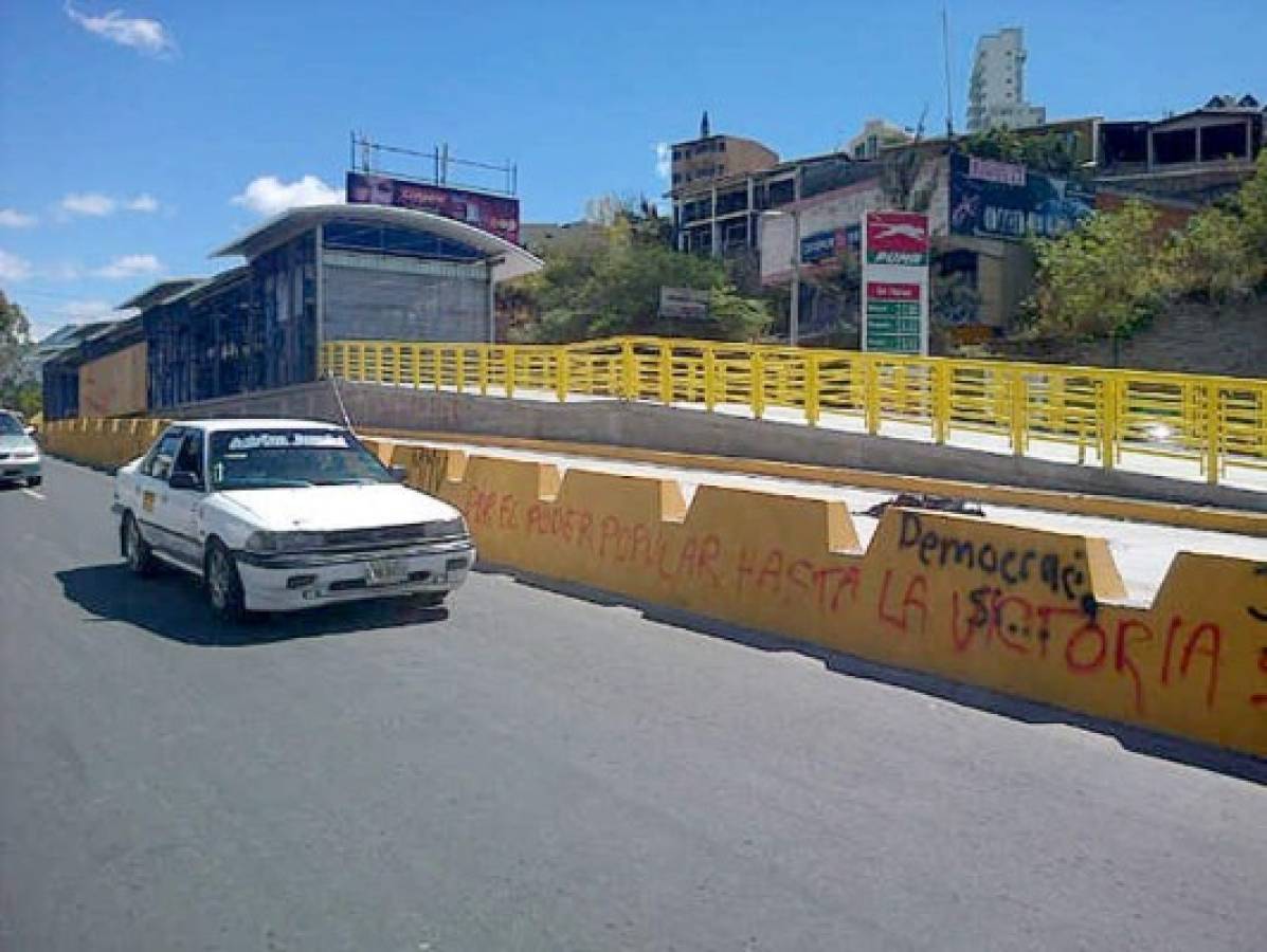 Libre optó por el vandalismo en Tegucigalpa