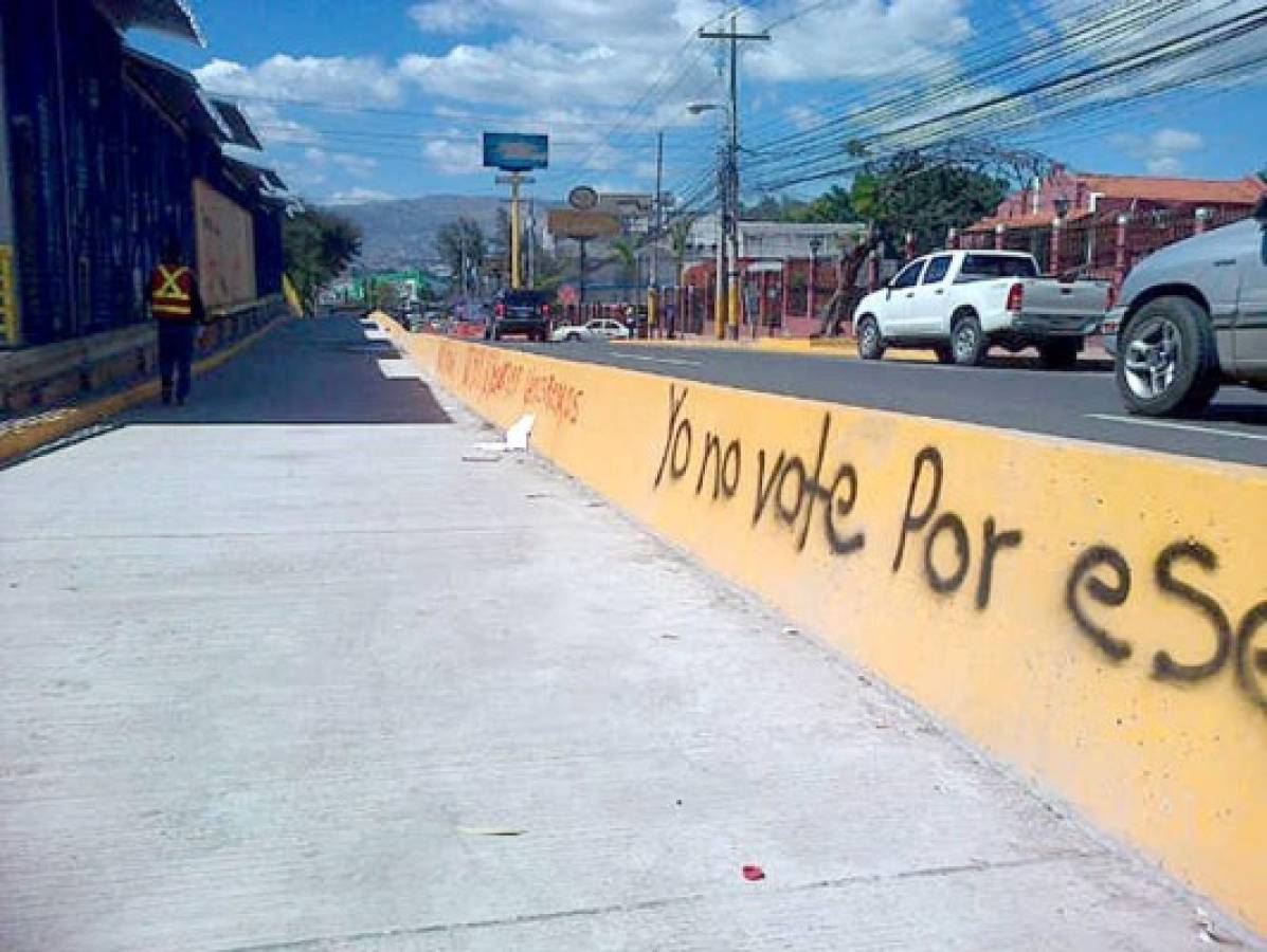 Libre optó por el vandalismo en Tegucigalpa