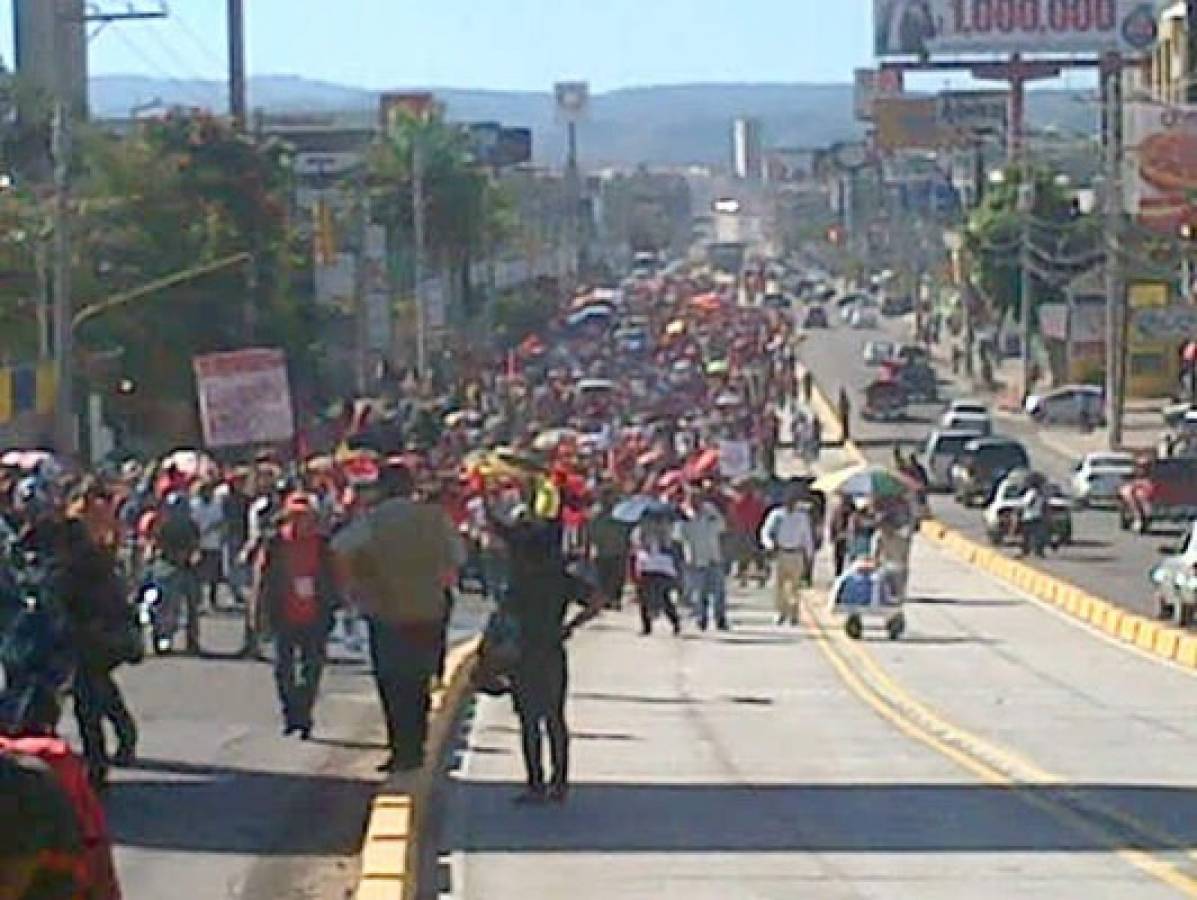 Libre optó por el vandalismo en Tegucigalpa