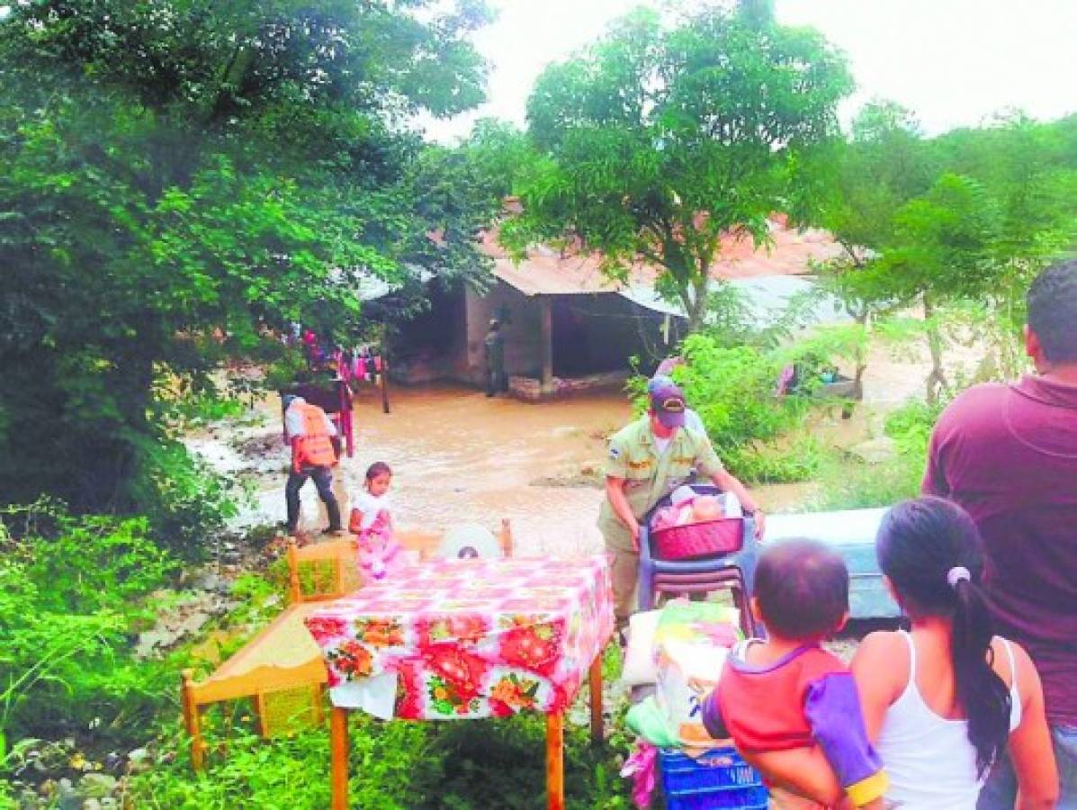 Lluvias causan daños en caseríos de Ocotepeque