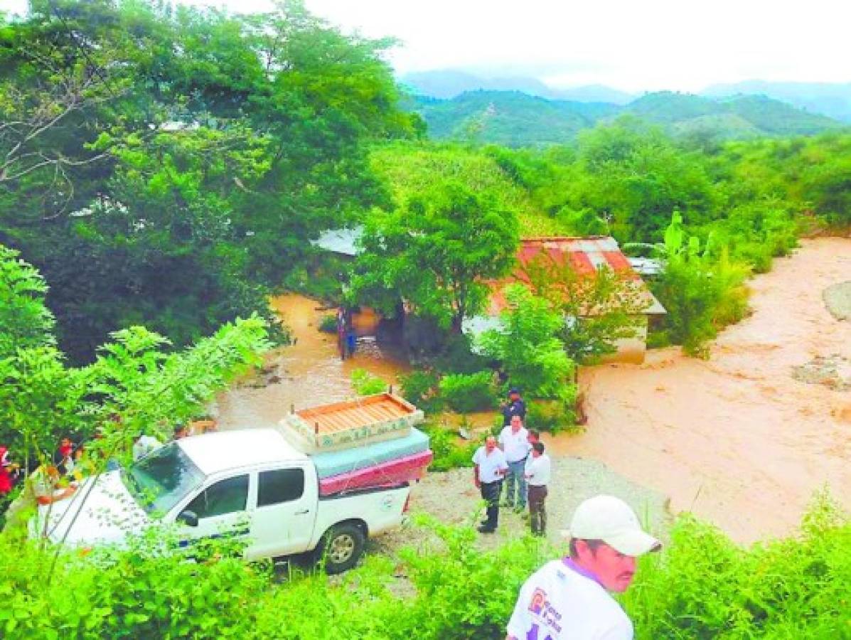 Lluvias causan daños en caseríos de Ocotepeque