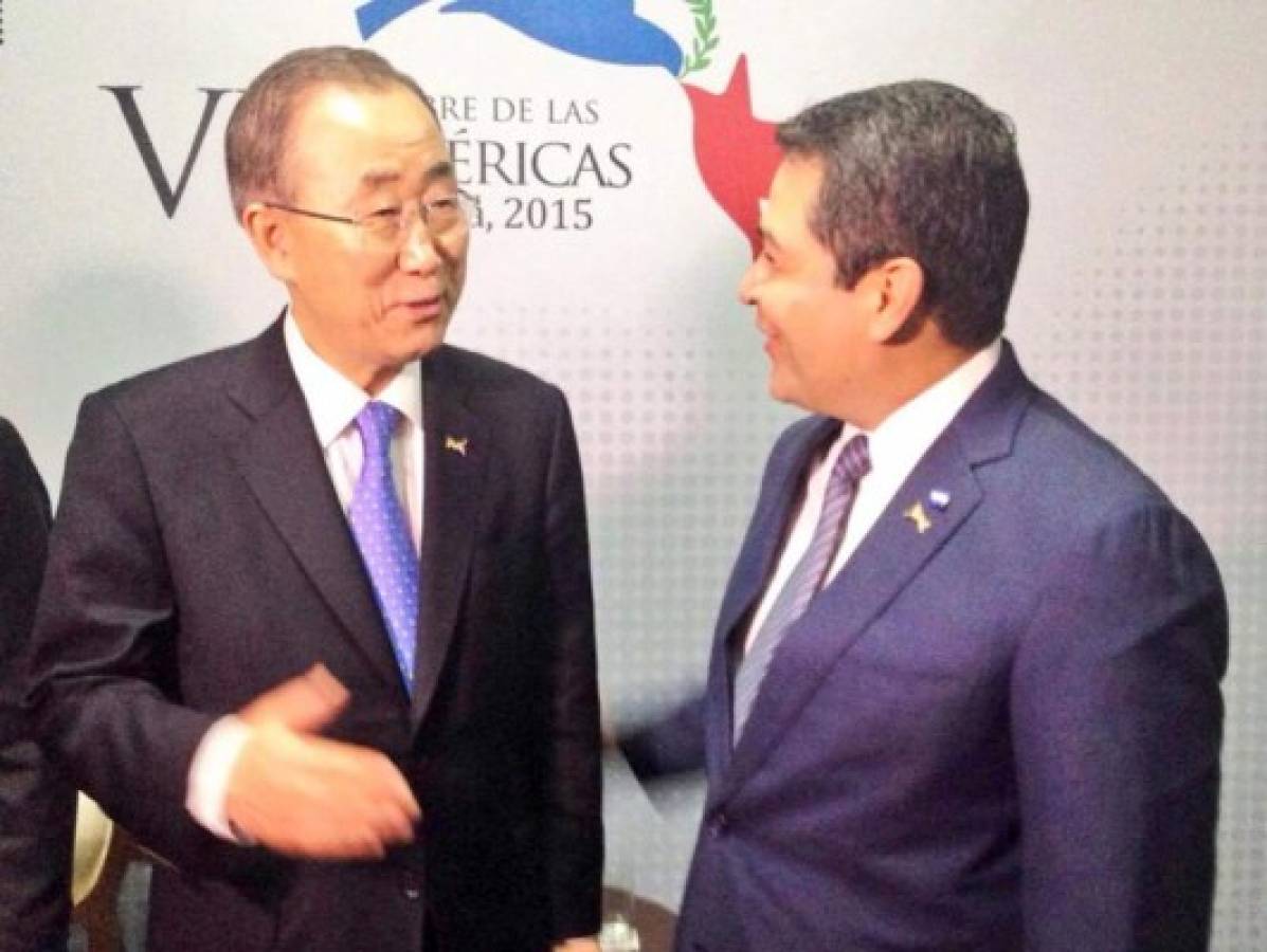 Presidente de Honduras se reúne con Ban Ki-moon