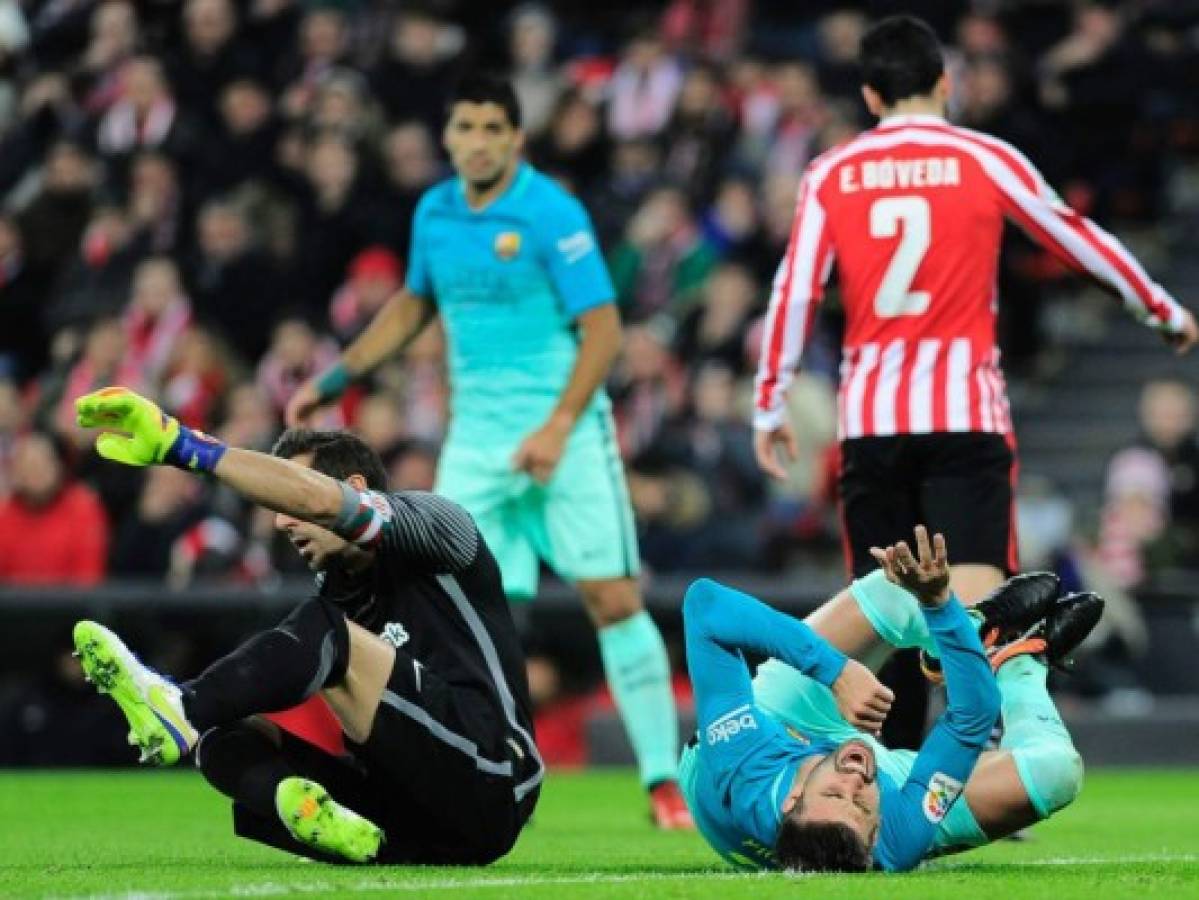 Barcelona cae en falso en campo del Athletic de Bilbao por la Copa del Rey