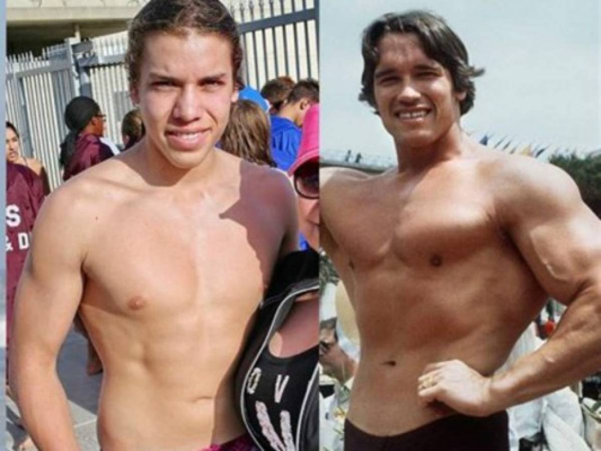 Arnold Schwarzenegger y su hijo 'secreto' son idénticos
