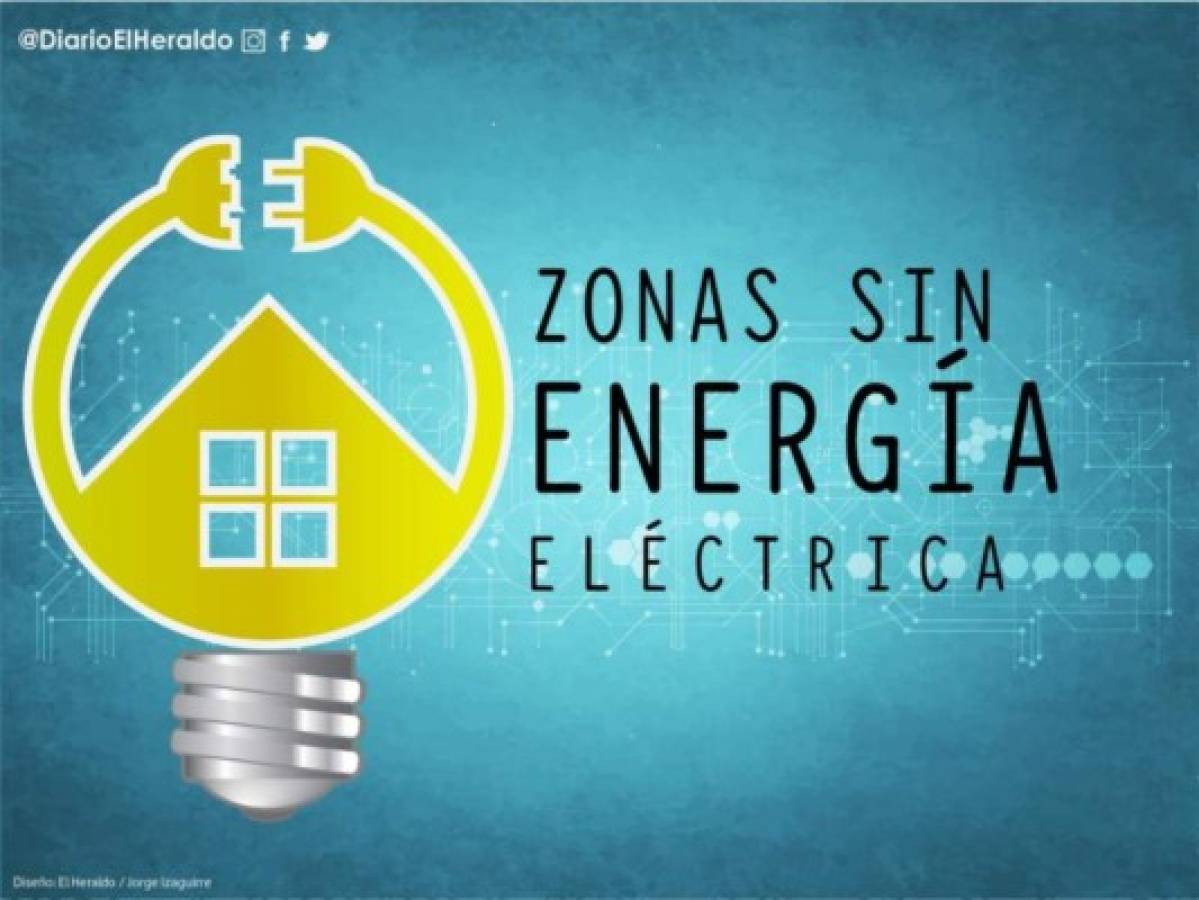 Zonas del Distrito Central que estarán sin electricidad este sábado 02 de octubre de 2021