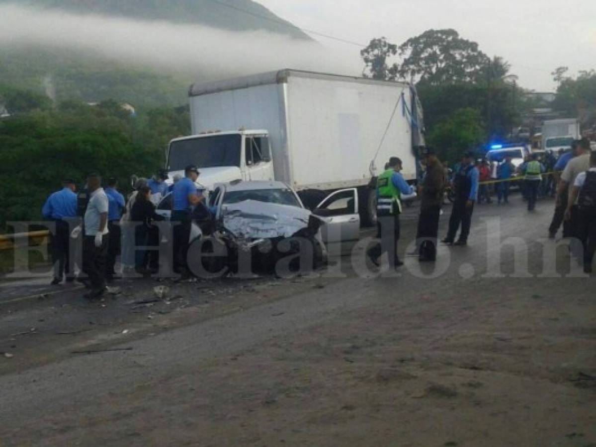 Muere esposa de sobrino de 'Mel' en accidente de tránsito al sur de la capital de Honduras