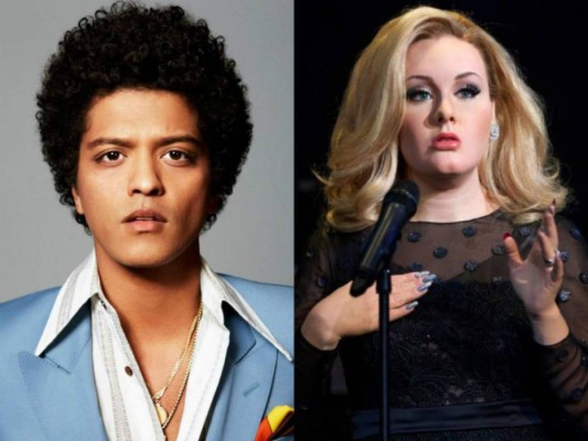 Bruno Mars dice que Adele tiene aires de diva