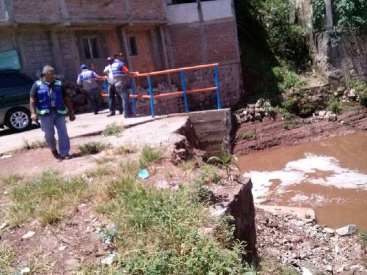 Lluvias causan primeros daños en barrio Morazán