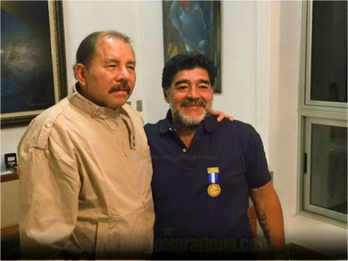 Maradona recibe máxima distinción del Gobierno de Nicaragua