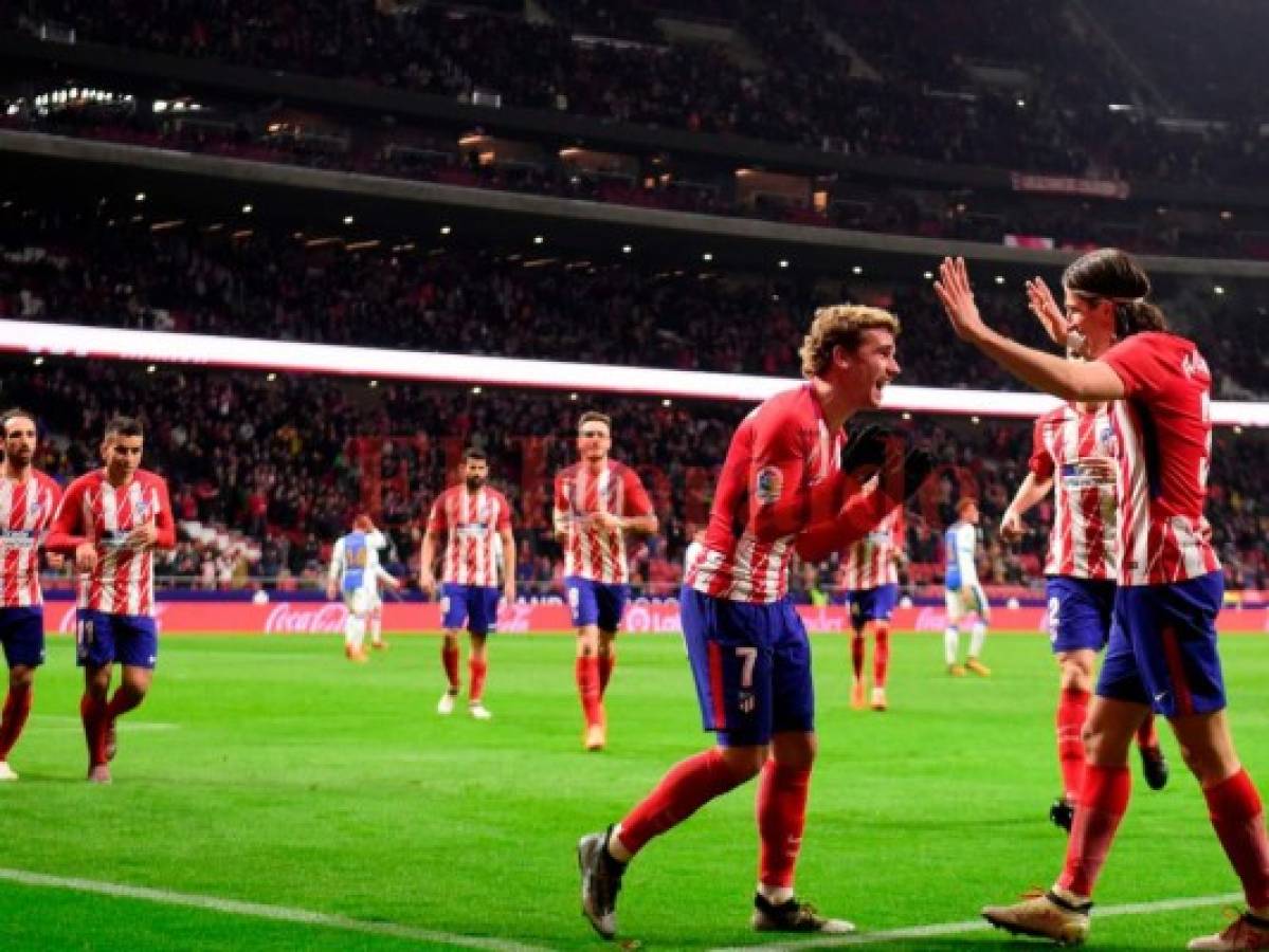 El Atlético gana 4-0 al Leganés para meter presión al Barcelona