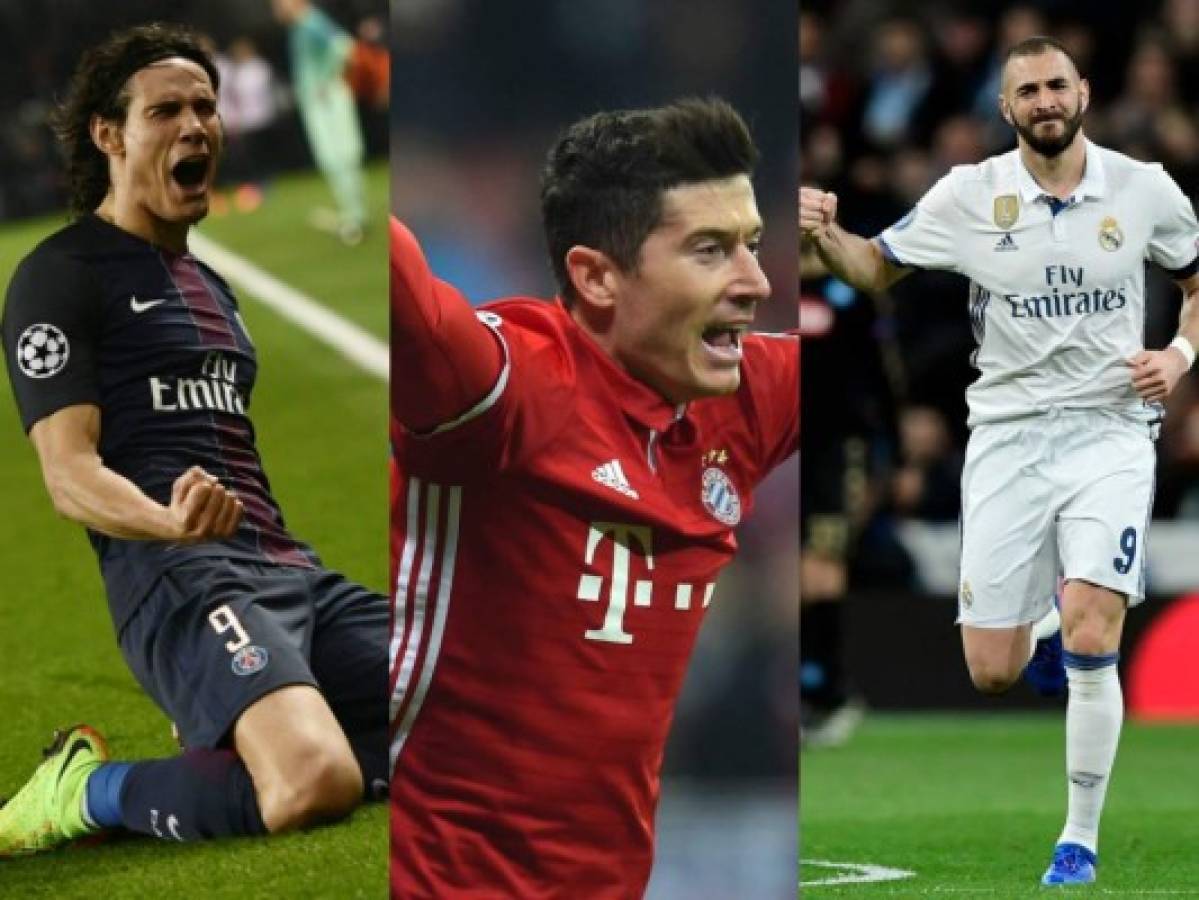 Cavani, Lewandowski y Benzemá se acercan a Messi en clasificación de goleadores