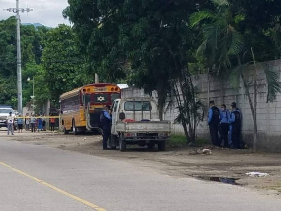 Hallan muertos a tres hombres en la paila de un camión en San Pedro Sula