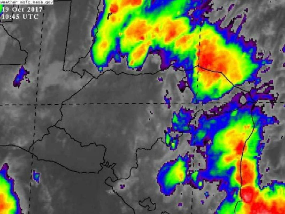 Pronóstican lluvias en las zonas norte y oriente de Honduras