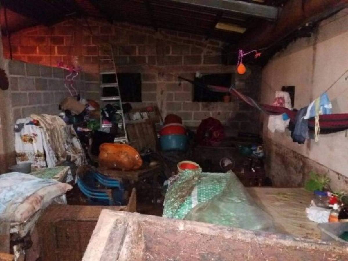 Casas inundadas y calles anegadas por fuertes lluvias en la capital de Honduras