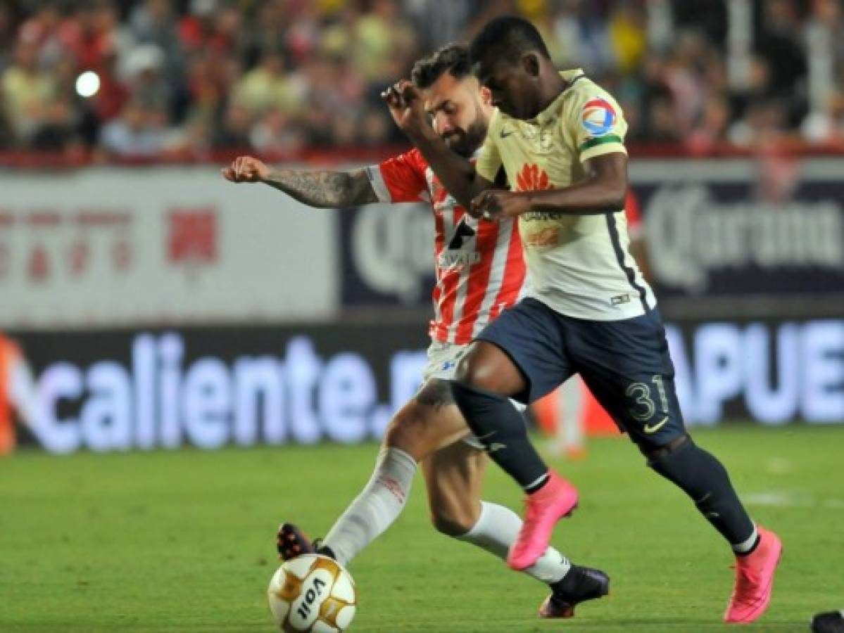 Beckeles y Necaxa empatan en la semifinal de ida ante el América en Aguascalientes