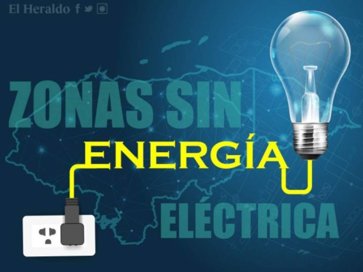 Zonas de Honduras sin energía eléctrica el jueves 22 de agosto  