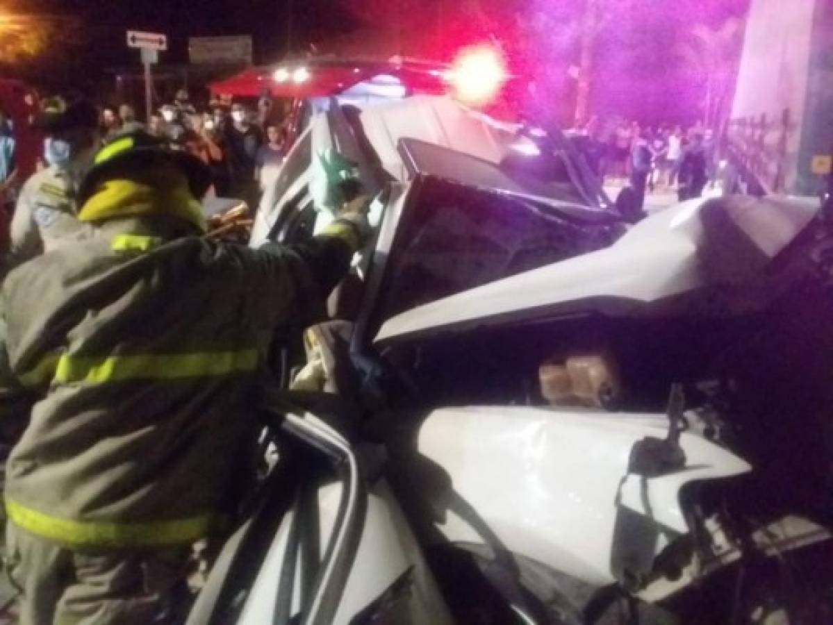 Mueren tres niñas en aparatoso accidente de tránsito en San Pedro Sula