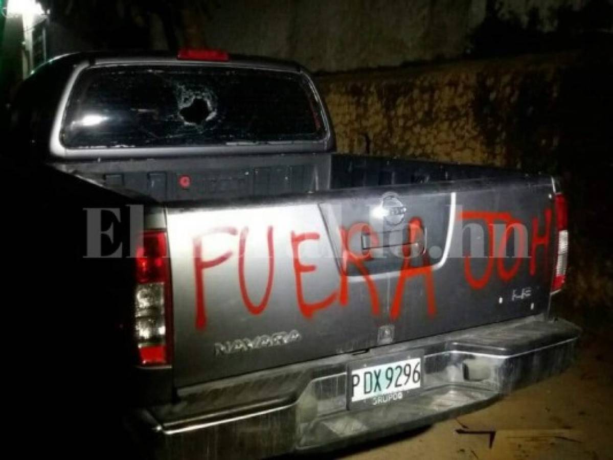 Supuestos manifestantes de la Alianza atentan contra oficinas de la Dinaf en Choluteca