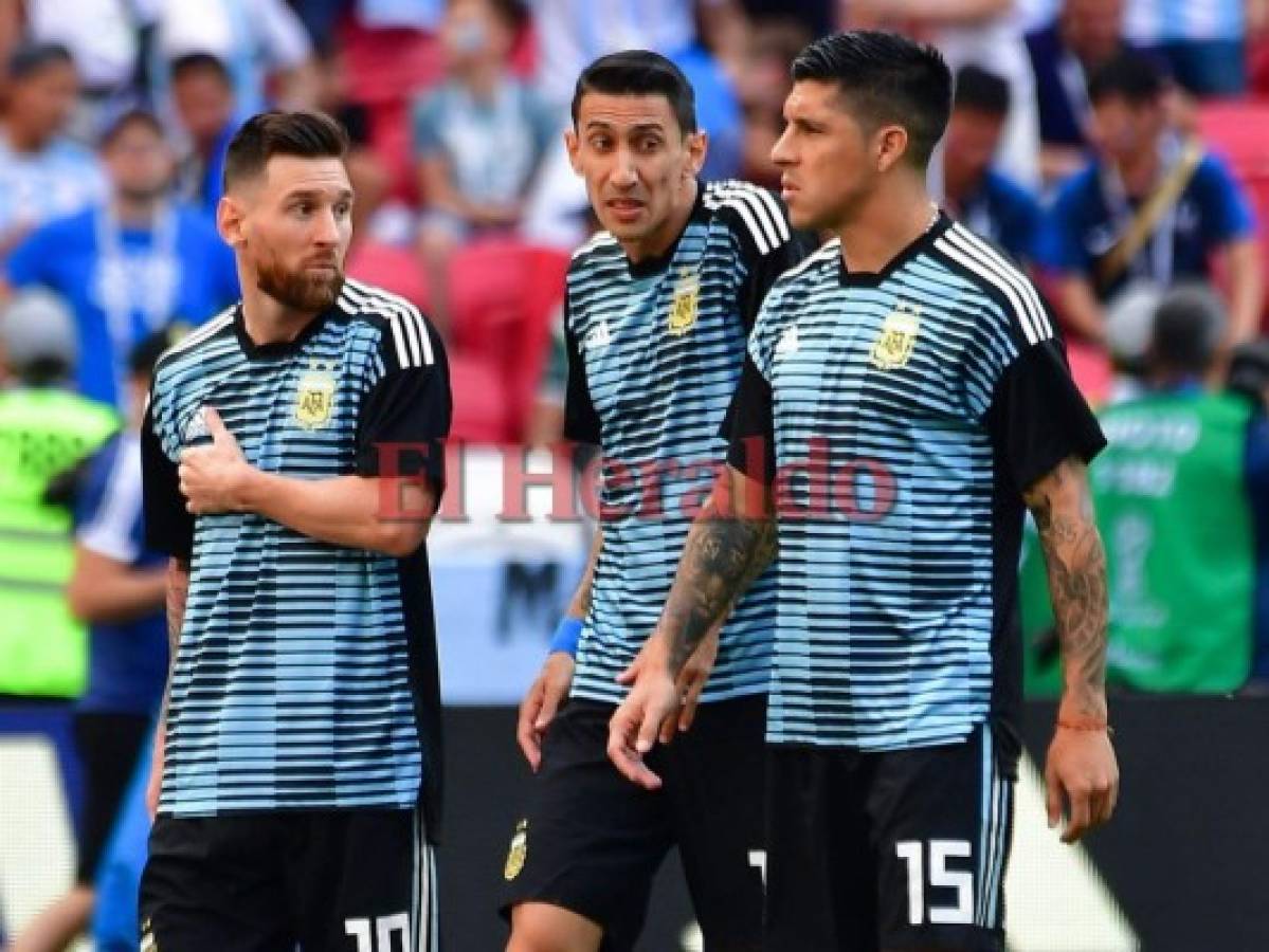 El calentamiento de Argentina previo a su duelo con Francia en los octavos de Rusia 2018